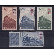 FRANCIA 1943 COLIS POSTAUX Yv 204/7 SERIE COMPLETA NUEVA CON GOMA TRENES SEGUNDA GUERRA MUNDIAL 17 €